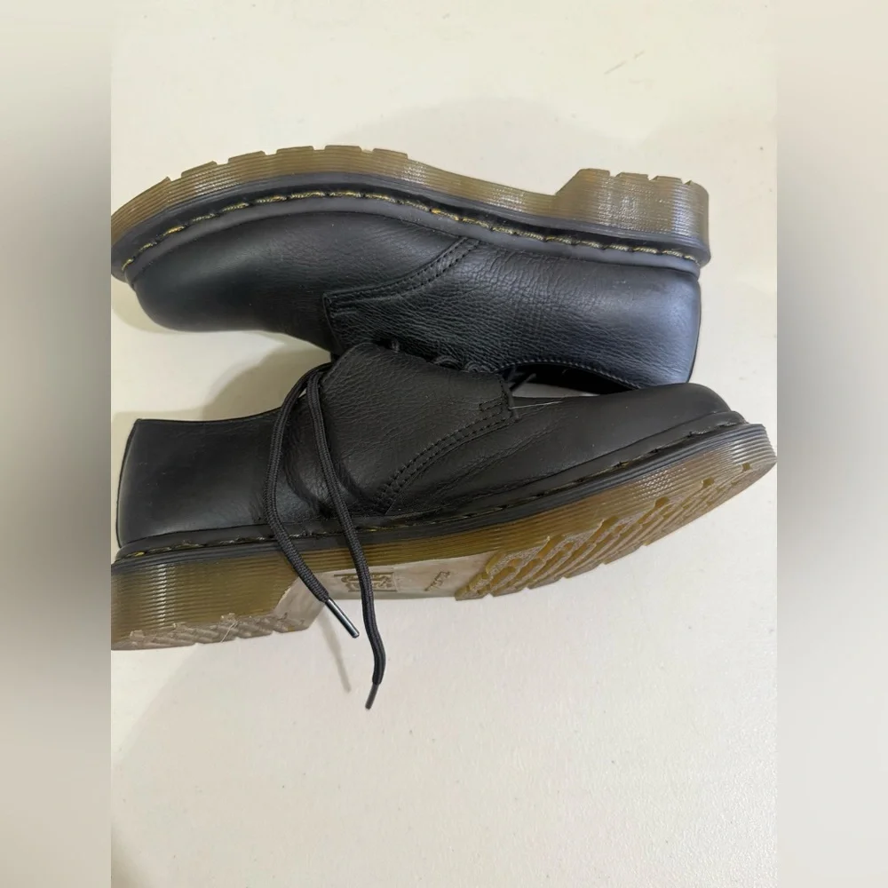 Dr. Martens Black Leather Derby Shoes